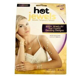 Temporary Tattoo Body Jewelry Dazzling Designs Hot Jewels Metallic  Water Resist
